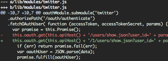 Everyauth Fix for Twitter